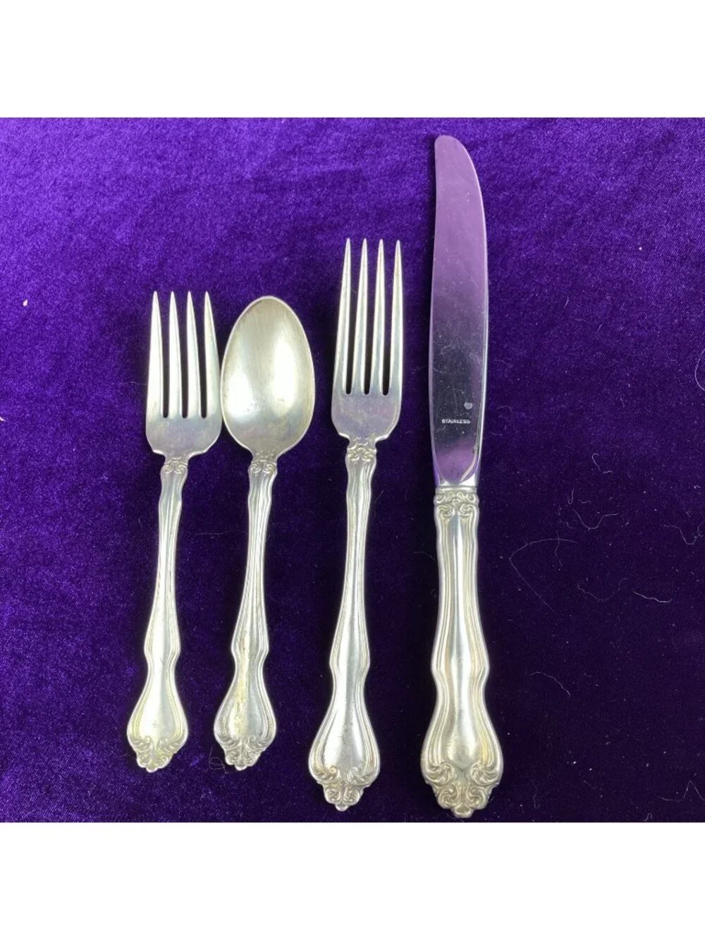 George & Martha Washington by Westmoreland Sterling Silver 4pc Setting 925